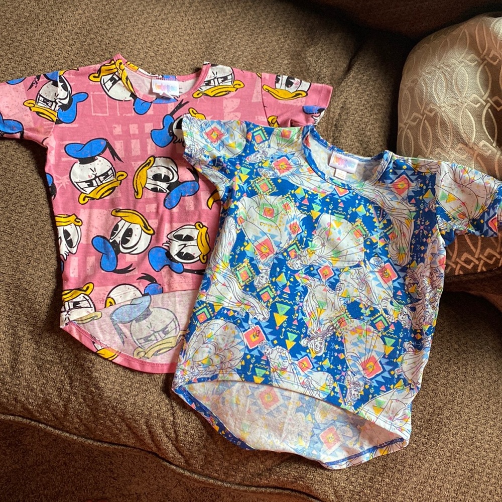 LLR Donald Duck and Princess shirts size 2